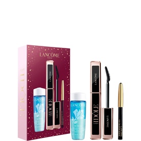 Lanc&ocirc;me Lash Id&ocirc;le Mascara Routine Gift Set with mascara, eye makeup remover, and liner in festive pink box