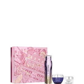 Lanc&ocirc;me R&eacute;nergie gift set with serum and two cream jars in pink illustrated box, 3-piece anti-ageing collection