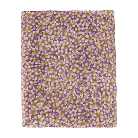 Jigsaw purple floral ditsy print scarf with yellow and white daisy pattern, folded flat