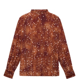 Deer Pintuck Detail Blouse