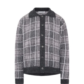 Evening Plaid Polo Cardigan