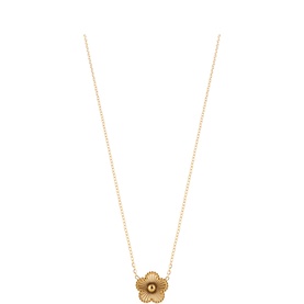 Textured Clover Pendant Necklace