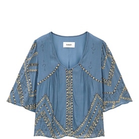 Placido Geometric Chevron Blouse