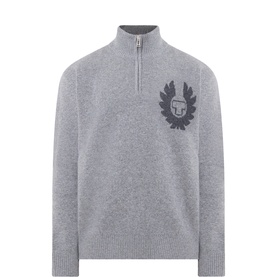 Spray Logo Back Graphic Half-Zip Sweater