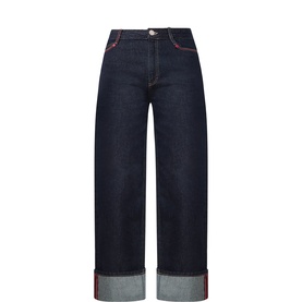 Montana Straight Leg Turn-Up Jeans