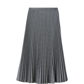 Check Pleated Skirt