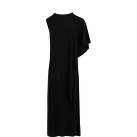 Cape Detail Relaxed Flared Dress