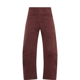 Shon Mid-Rise Barrel Leg Jeans
