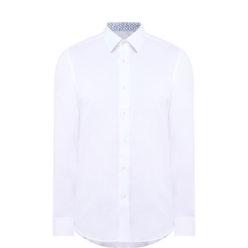 Contrast Trim Slim-Fit Formal Shirt