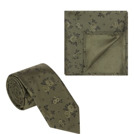 Floral Tie & Pocket Square Set