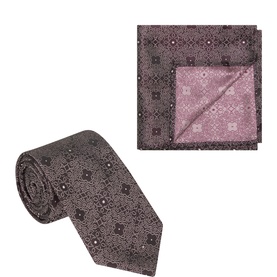 Geometric Tie & Pocket Square Set
