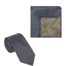 Geometric Tie & Pocket Square Set