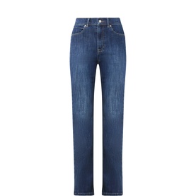 Double Knot High-Rise Straight Jeans