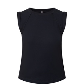 Free People Movement black sleeveless top with raglan seam detail, modal-elastane blend, crew neckline, relaxed fit