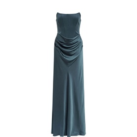 Isra Drape Strapless Maxi