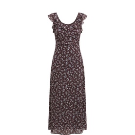 Paige Floral Ruffle Flared Dress