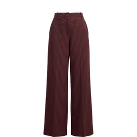 Paloma Petite High-Rise Pinstripe Wide Leg Trousers