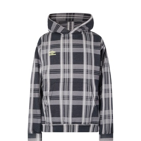 Spline Plaid Logo Back Graphic Hoodie