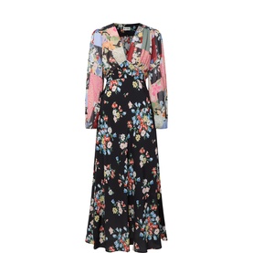 Kaila Patchwork Bias-Cut Dress