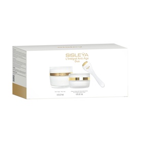 Sisley L'Int&eacute;gral Anti-&Acirc;ge Duo skincare set in white and gold gift box with two jars and applicator tool