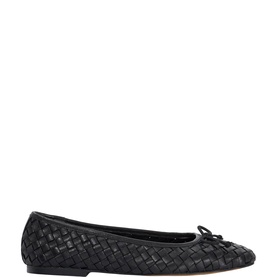 Heat Wide Fit Woven Leather Ballet Flats