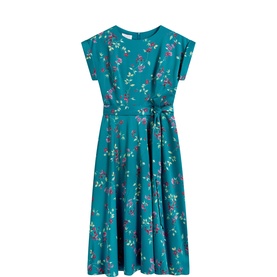 Alba Floral Belted Flared Dress