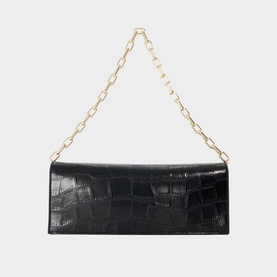 Bemuse Embossed Leather Shoulder Bag