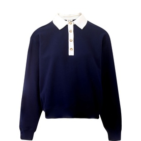 Contrast Polo Sweatshirt
