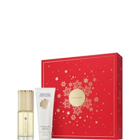 Estee Lauder White Linen Eau de Parfum Fragrance Gift Set with spray bottle and body lotion in red star-print gift box
