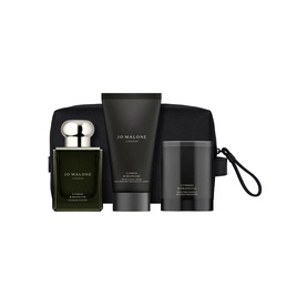 Jo Malone Cypress & Grapevine Travel Kit Gift Set containing cologne, body wash, body cr&egrave;me, and black zip pouch