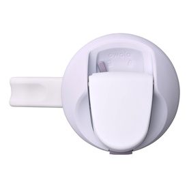 Owala FreeSip 30oz Water Bottle lid detail in white, showing the dual-opening flip-top mechanism with push-button release.