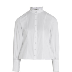 Scalloped Peplum Blouse