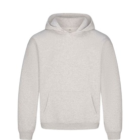 Skims light heather grey pullover hoodie with kangaroo pocket and ribbed cuffs and hem