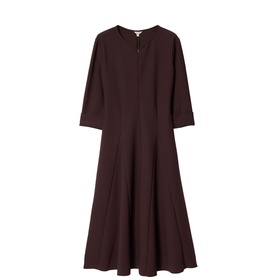 Crepe Godet Dress
