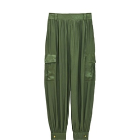 Celia High-Rise Cargo Wide Leg Trousers