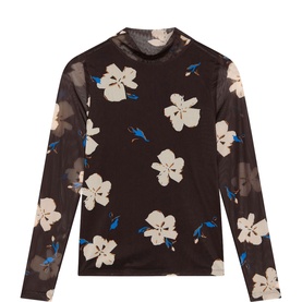 Floral Mesh Top