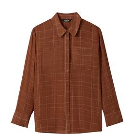 Etched Check Sheer Shirt