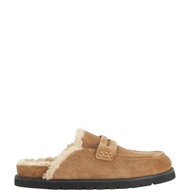 Goldy Faux-Shearling Backless Mules