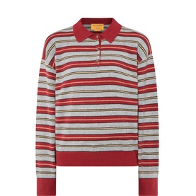 Collegiate Striped Polo Sweater