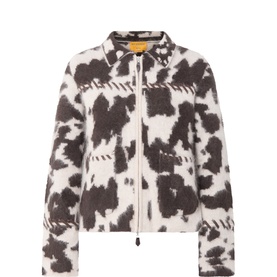 Grizzly Cow Knitted Zip Jacket