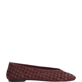 Homely Leather Woven Ballet Flats