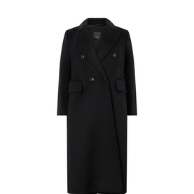Onirica Double-Breasted Long Trench Coat