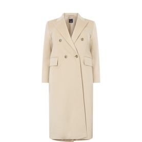 Onirica Double-Breasted Long Trench Coat