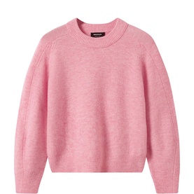 Curved Hem Knitted Sweater