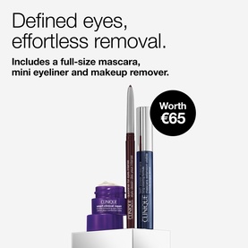 Clinique Long-Wear Mascara & Liner Makeup Gift Set featuring full-size mascara, mini eyeliner and makeup remover, worth &euro;65