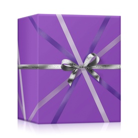 Clinique 3-Step Hydration Skincare for Dry Combination Skin Gift Set in purple gift box with silver ribbon bow
