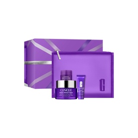 Clinique Smart Clinical Repair Wrinkle Correcting Cream Gift Set with cream jar, mini product and purple cosmetic pouch