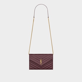 Cassandre Matelass&eacute; Envelope Chain Wallet Clutch