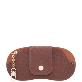 Clip-On Glasses Case Brown