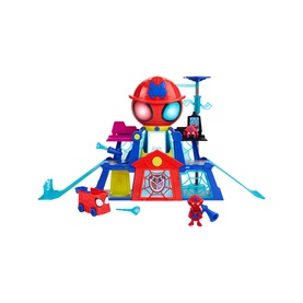 Superheroes multi-coloured Spider-Man themed playset with headquarters base, robotic dome, blue web features and two small figures